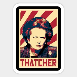 Margaret Thatcher Retro Propaganda Sticker